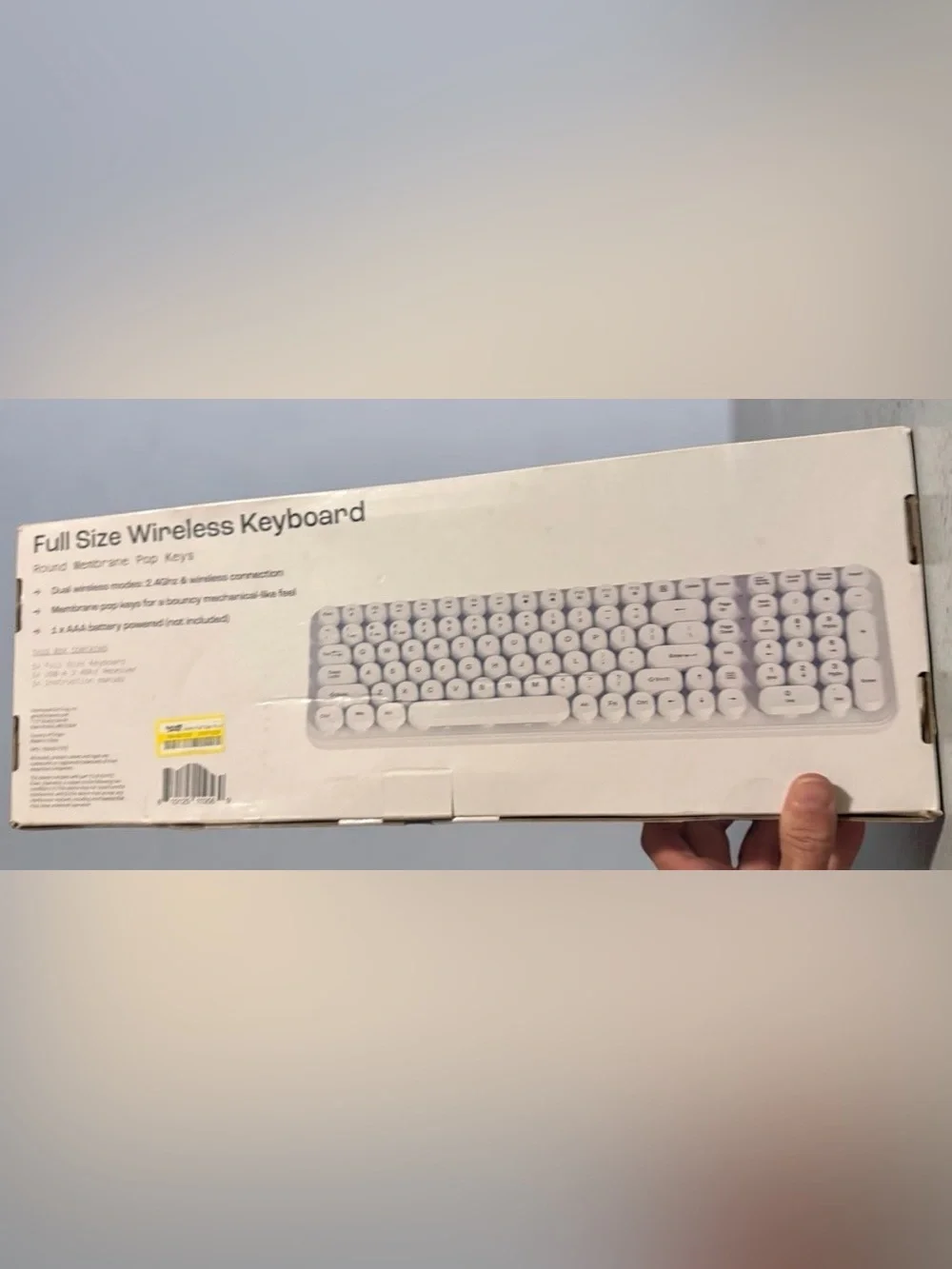 White Full-Size Wireless Keyboard